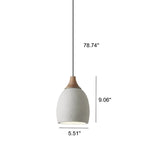 Minimalist Cement Dome 1-light Pendant Light BulbSquare