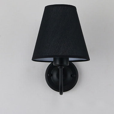 Modern Fabric Bell Shade Bend Arm 1-Light Wall Sconce Lamp Lumendat