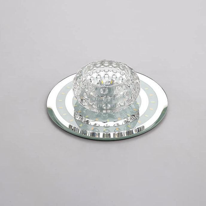 Minimalist Light Luxury Crystal Round Spotlight LED Flush Mount Ceiling Light Lumendat