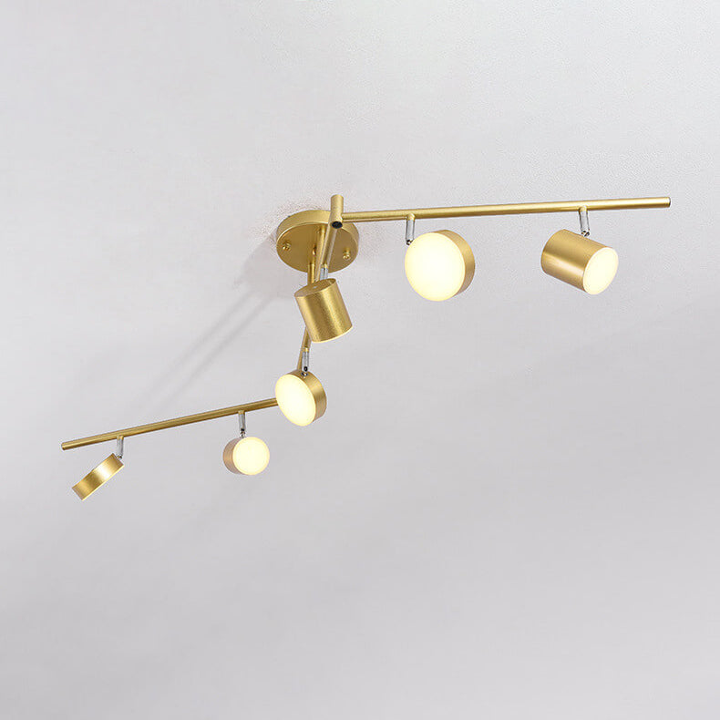 Modern Creative Rotating Track Spotlight LED Semi-Flush Mount Ceiling Light Lumendat