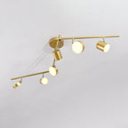 Modern Creative Rotating Track Spotlight LED Semi-Flush Mount Ceiling Light Lumendat