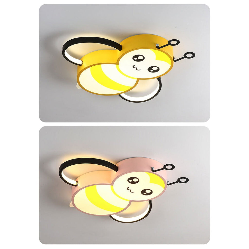 Lumendat Nordic Childlike Cartoon Bee Design LED Flush Mount Light Lumendat
