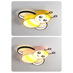 Lumendat Nordic Childlike Cartoon Bee Design LED Flush Mount Light Lumendat
