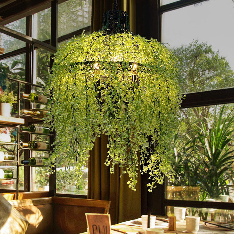 Creative Plant Vine 3-light Chandelier – Botanical Lobelia & Willow Designs