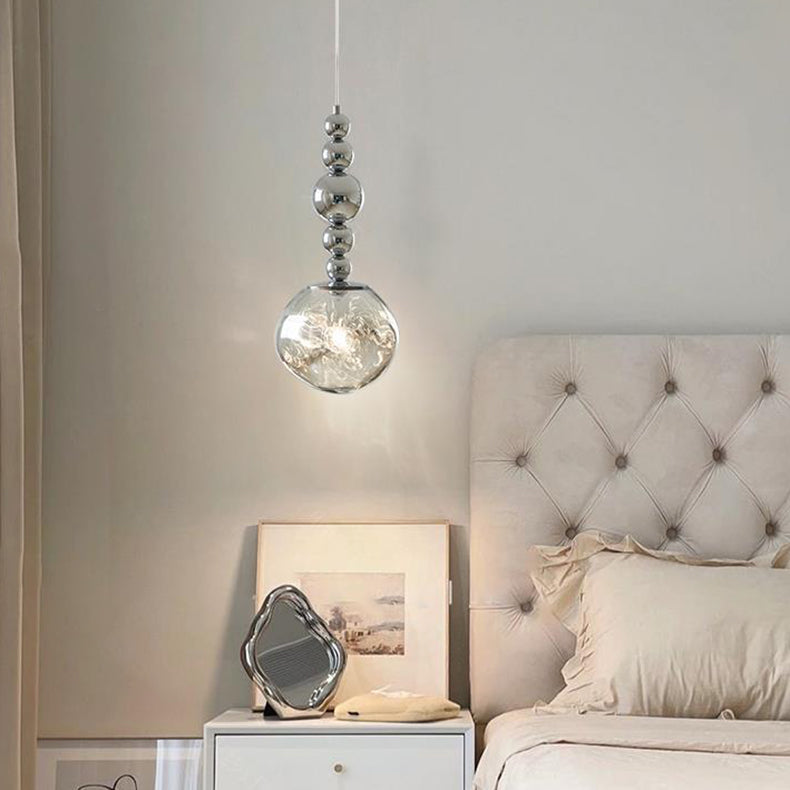 Contemporary Scandinavian Lava Ball Iron Acrylic 1-light Pendant Light for Bedroom