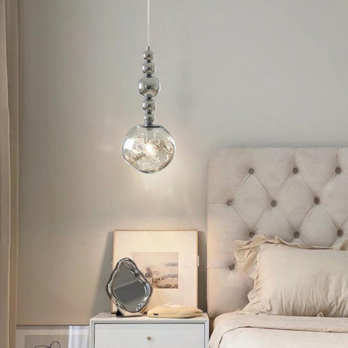 Contemporary Scandinavian Lava Ball Iron Acrylic 1-light Pendant Light for Bedroom