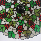 Vintage Tiffany Grape Stained Glass 1-light Pendant Light BulbSquare
