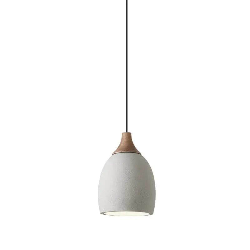 Minimalist Cement Dome 1-light Pendant Light BulbSquare