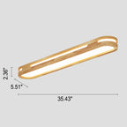 Nordic Minimalist Solid Wood Acrylic Ring LED Flush Mount Ceiling Light BulbSquare