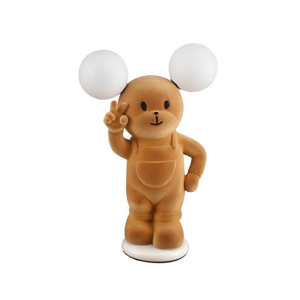 Lumendat Cartoon Creative Bear Khaki Resin Acrylic LED Table Lamp Lumendat