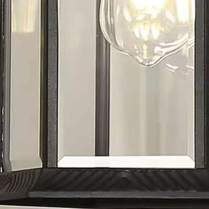 Modern Minimalist Hexagonal Column Aluminum Glass 1-light Outdoor Pendant Light for Garden BulbSquare