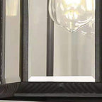 Modern Minimalist Hexagonal Column Aluminum Glass 1-light Outdoor Pendant Light for Garden BulbSquare