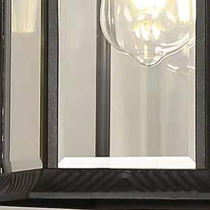 Modern Minimalist Hexagonal Column Aluminum Glass 1-light Outdoor Pendant Light for Garden