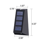 Solar Simple Trapezoid Outdoor RGB Patio LED Wall Sconce Lamp