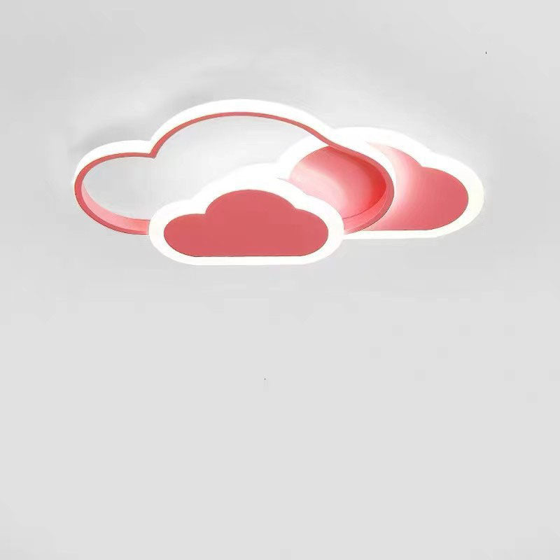 Contemporary Simplicity Cloud Acrylic Shade Metal LED Flush Mount Ceiling Light for Bedroom