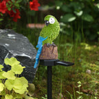 Outdoor Solar Waterproof Colorful Resin Parrot LED Lawn Insert Landscape Light Lumendat