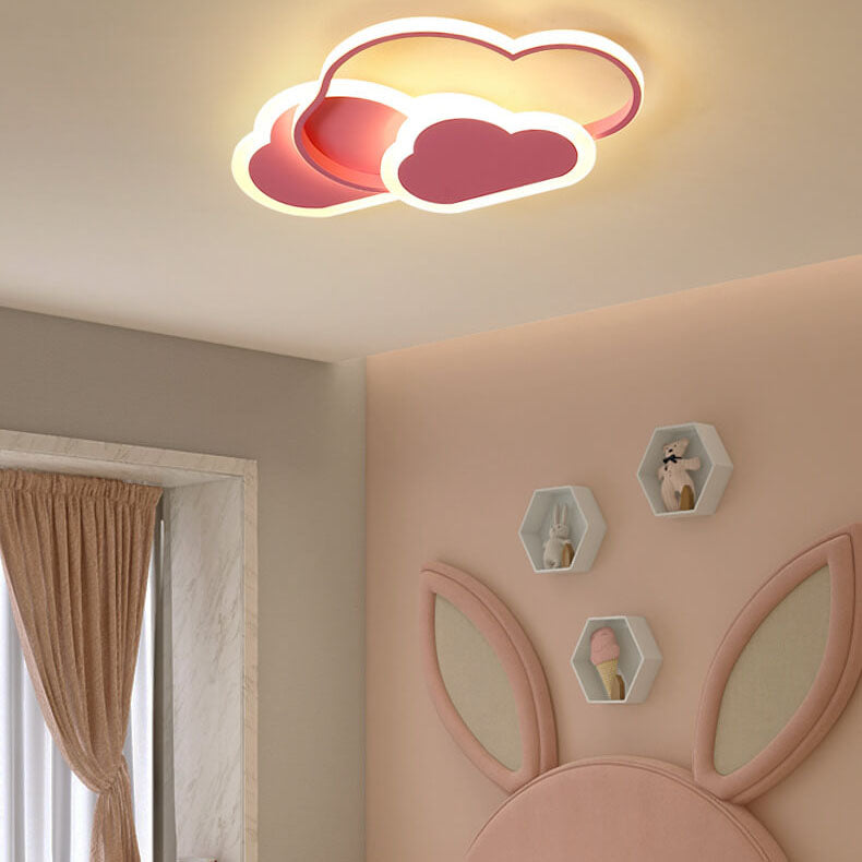 Lumendat Creative Cartoon Acrylic Cloud Design LED Flush Mount Ceiling Light Lumendat
