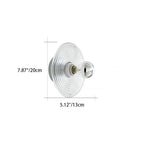 Modern Art Deco Wave Pattern Round Glass 1-Light Wall Sconce Lamp For Bedroom Lumendat