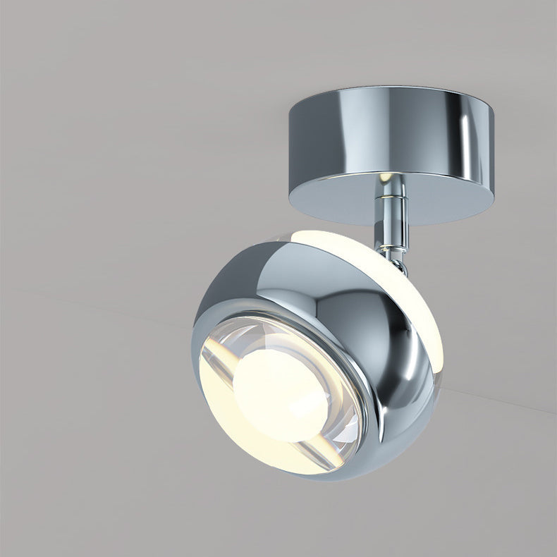 Modern Simplicity Cylinder Acrylic Aluminum Iron LED Spotlight Semi-Flush Mount Ceiling Light For Living Room