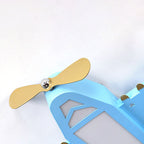 Lumendat Contemporary Creative Acrylic Hardware Cartoon Aircraft Blue LED Kids Flush Mount Ceiling Light For Bedroom Lumendat