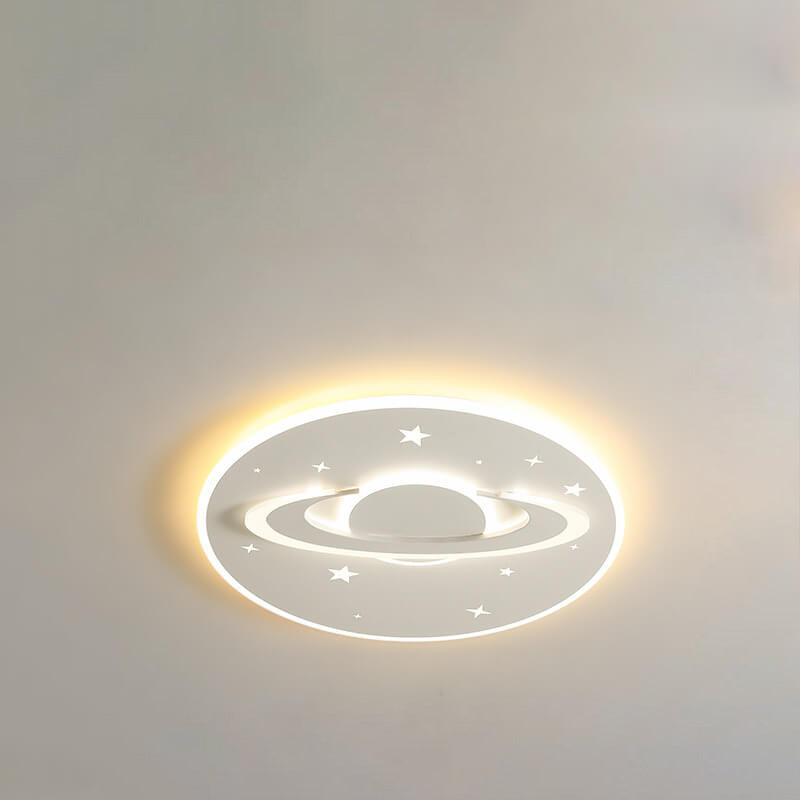 Lumendat Creative Cartoon Planet Star LED Round Flush Mount Ceiling Light Lumendat