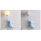 Modern Creative Bear Iron Glass 1-Light Wall Sconce Lamp