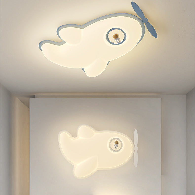 Lumendat Contemporary Nordic Kids Iron PE Plane LED Flush Mount Ceiling Light For Bedroom Lumendat