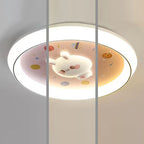 Lumendat Modern Minimalist Kids Cartoon Round Acrylic Iron Resin LED Flush Mount Ceiling Light For Bedroom Lumendat