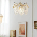 French Light Luxury Hardware Glass 1-Light Pendant Light