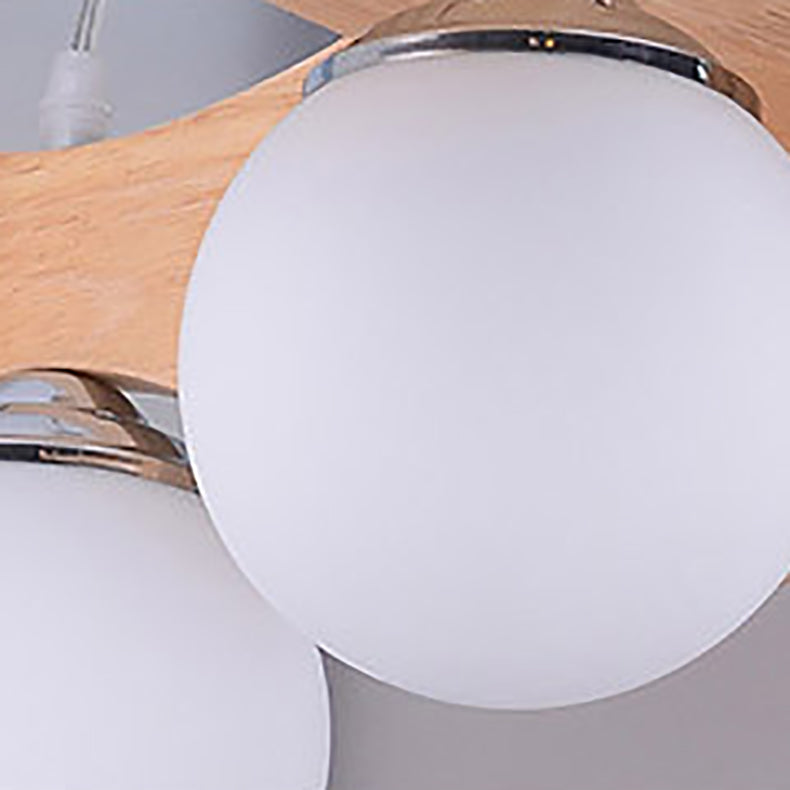 Lumendat Contemporary Creative Wooden Propeller Plane 3-Light Kids Chandelier For Living Room Lumendat