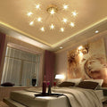 Contemporary Creative Full Of Star Iron 12/21/28 Light Flush Mount Ceiling Light For Living Room Lumendat