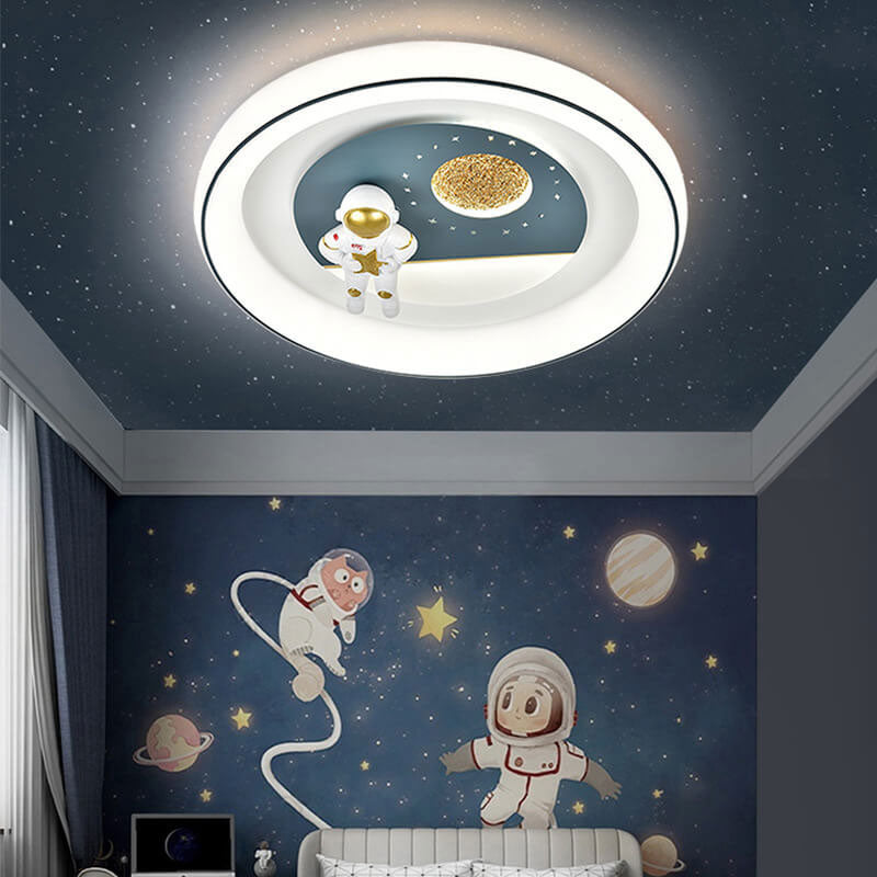 Lumendat Childlike Eye Protection Cartoon Space Villain LED Flush Mount Light Lumendat