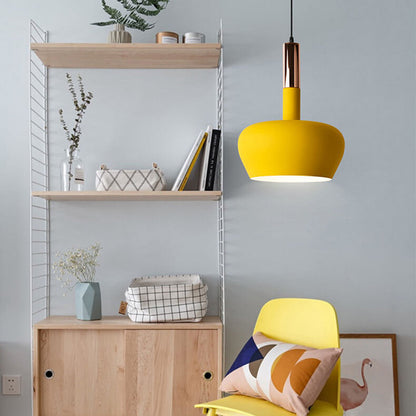 Nordic Macaron Aluminum Dome Bottle 1-light Pendant Light