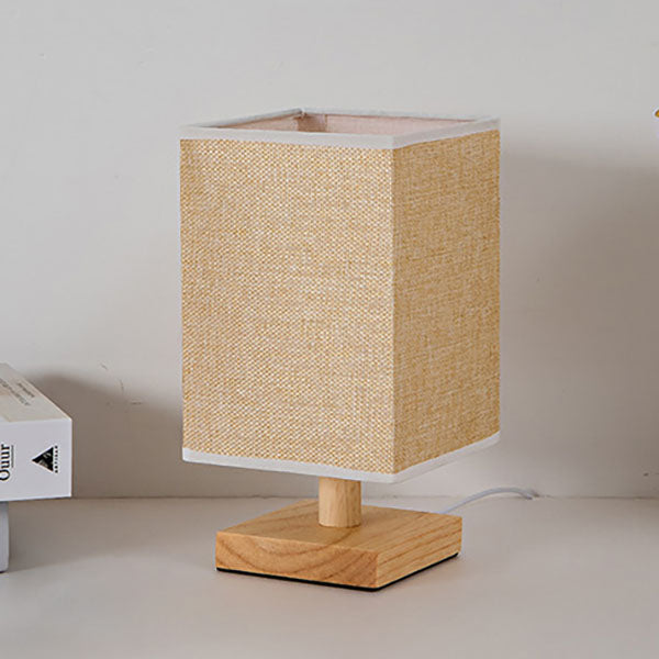 Contemporary Creative Fabric Square USB LED Table Lamp For Bedroom Lumendat