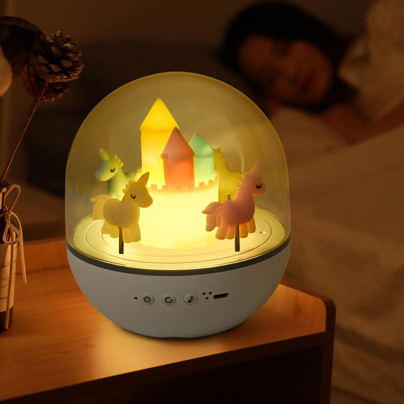 Lumendat Creative Carousel Octavo Bluetooth Kids Night Light Table Lamp Lumendat