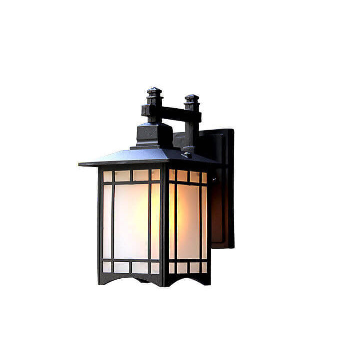 Modern Waterproof Solar Aluminum Chinese Pavilion Shape 1-Light Wall Sconce Lamp Lumendat