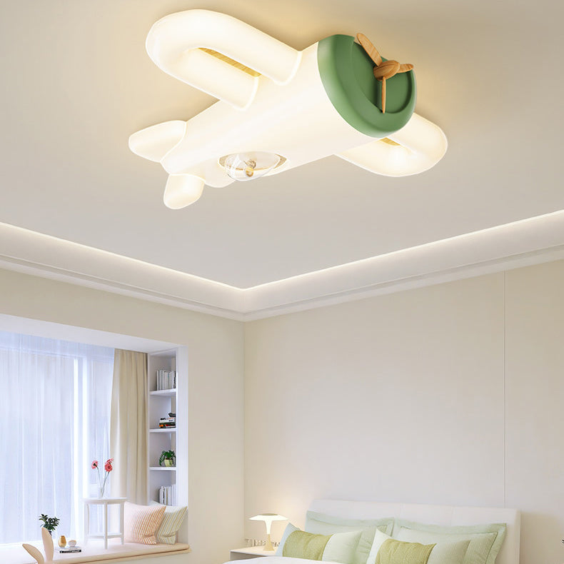 Lumendat Modern Simplicity Kids Iron PE Plane LED Flush Mount Ceiling Light For Bedroom Lumendat