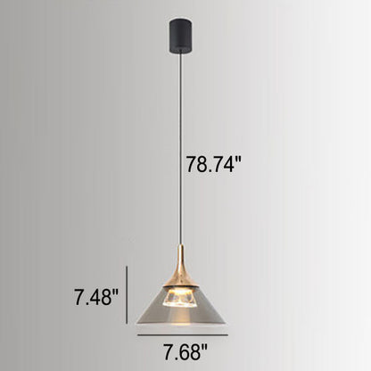 Nordic Creative Cone Aluminum Acrylic LED Pendant Light