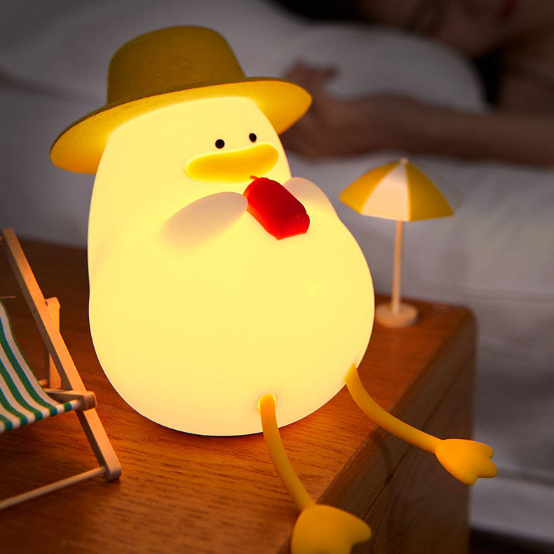 Creative Cartoon Silicone Duck Pat LED Night Light Table Lamp Lumendat