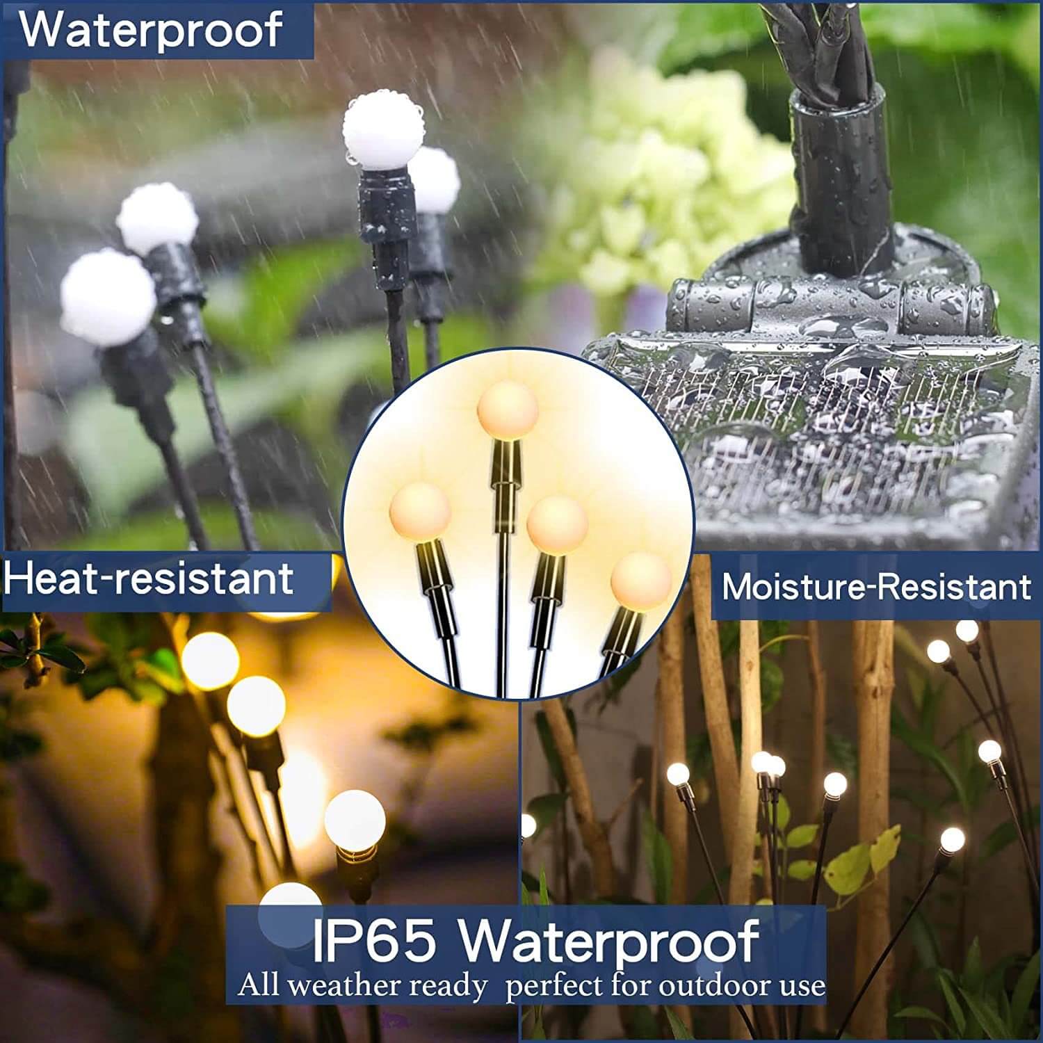 Modern Decorative Solar Firefly Waterproof ABS LED Lawn Insert Ground Outdoor Landscape Lighting Lumendat