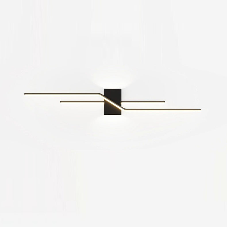 Modern Minimalist Aluminum Geometric Long Straight Line LED Wall Sconce Lamp For Living Room Lumendat