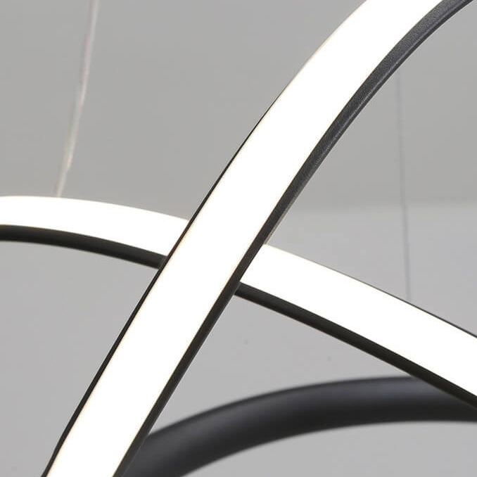 Modern Minimalist Ring Aluminum Strip LED Pendant Light