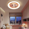 Lumendat Contemporary Creative Cartoon Pink Astronaut Unicorn Round Acrylic Resin LED Flush Mount Ceiling Light For Bedroom Lumendat