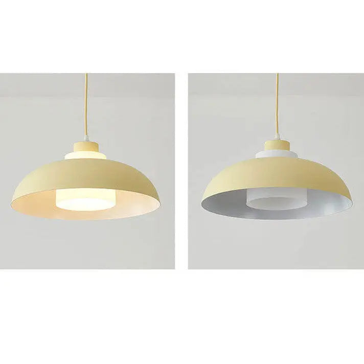 Modern Solid Color Macaron Acrylic Aluminum 1-light Pendant Light BulbSquare