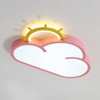 Lumendat Contemporary Creative Cartoon Cloud Sun Acrylic Shade LED Kids Flush Mount Ceiling Light For Bedroom Lumendat