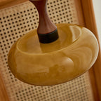 Contemporary Retro Wood Iron Glass Drum Round 1-light Pendant Light for Dining Room BulbSquare