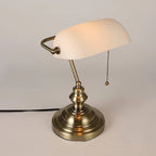Retro Colored Glass Metal Base 1-Light Zipper Table Lamp Lumendat
