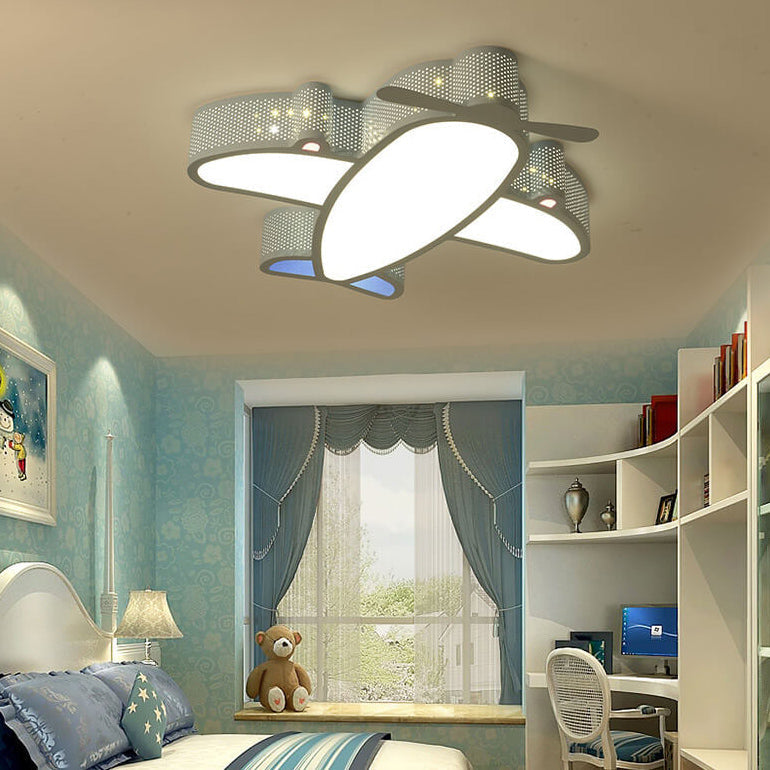 Lumendat Cartoon Creative Luminous Aircraft Design LED Flush Mount Ceiling Light Lumendat