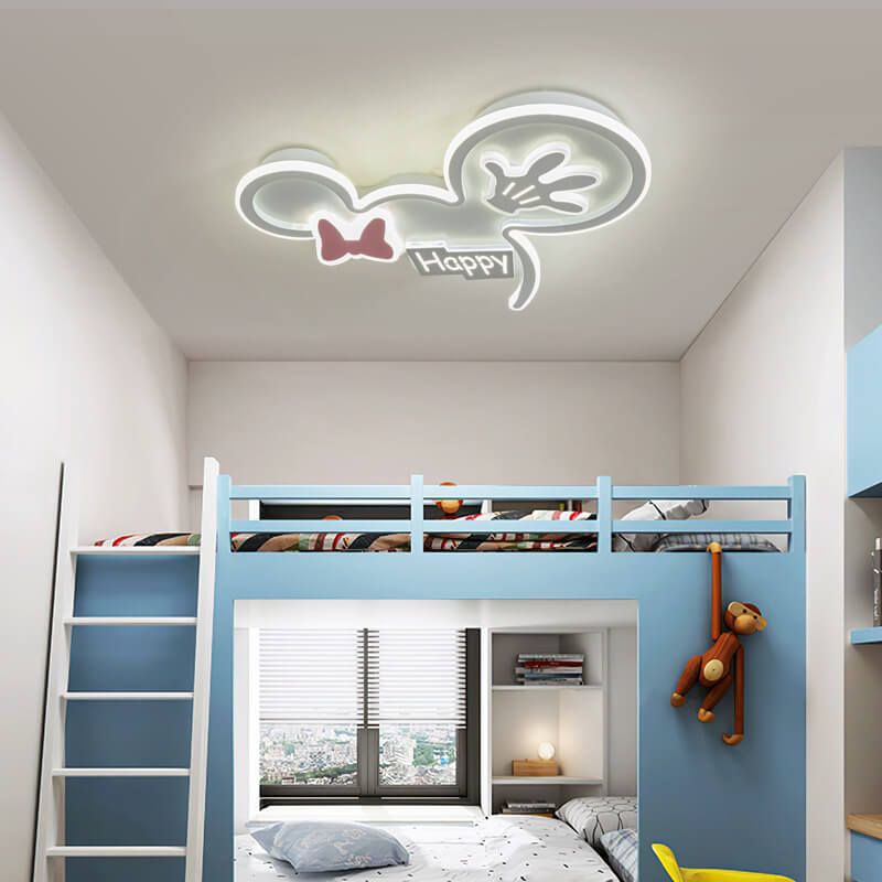 Lumendat Cartoon Creative Minnie LED Kids Flush Mount Ceiling Light Lumendat