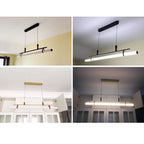 Nordic Minimalist Long Strip Leather LED Island Light Chandelier Lumendat